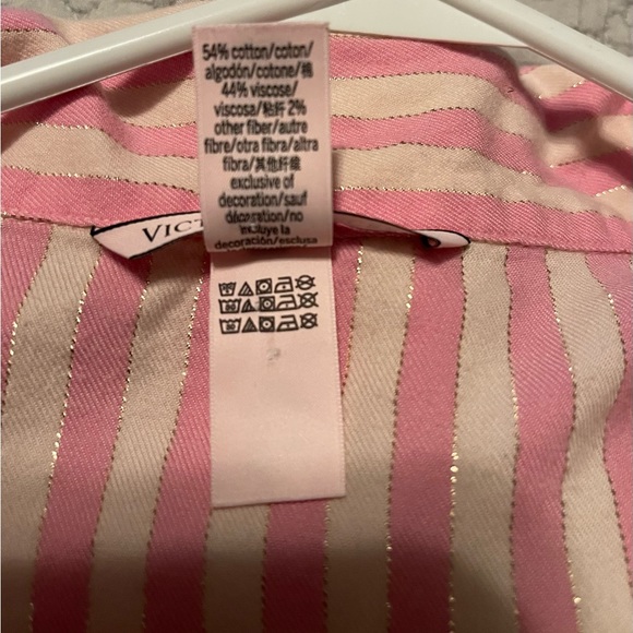 Victoria secret pink striped pajama top - Picture 7 of 7